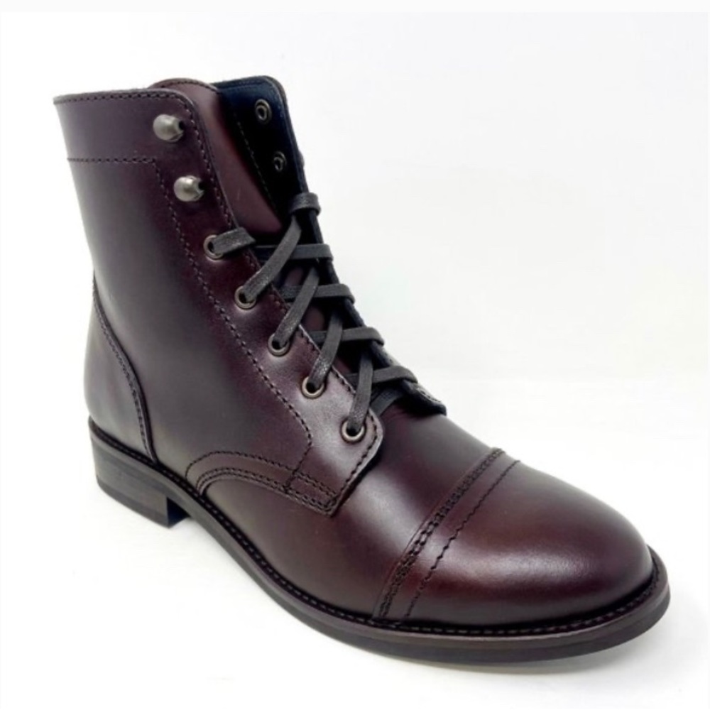 Thursday Boot Company Captain 6.5 brown burgundy Moto Mid calf Leather Boots